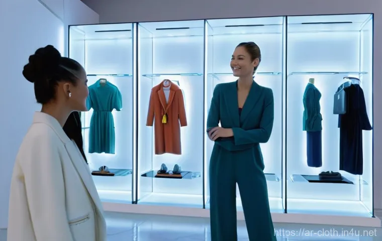 의류기술 트렌드와 전망 - **Prompt:** A sophisticated woman in her late 20s, with an elegant posture, stands in a brightly lit... 의류기술 트렌드와 전망 - **Prompt:** A sophisticated woman in her late 20s, with an elegant posture, stands in a brightly lit...