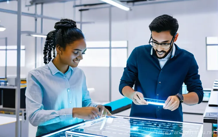 의류기술 신입과 경력자의 차이 - **Prompt 1: Youthful Innovation in Sustainable Textile Tech**
A vibrant, medium-shot image of a ...