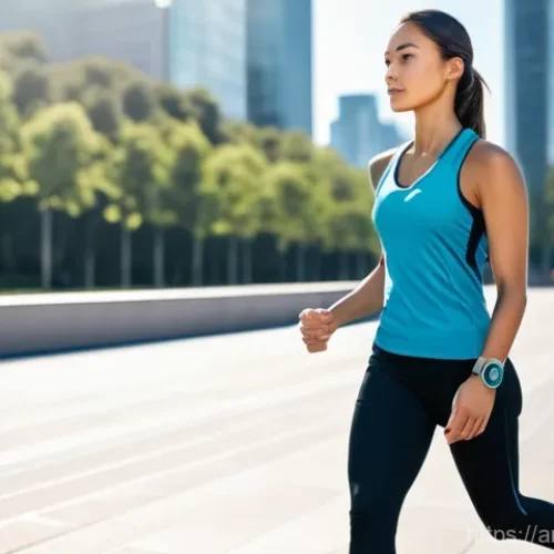 Home 25 의류기술 이론의 기초부터 심화 - **Prompt:** A young adult, male or female, dressed in a sleek, athletic-inspired smart outfit (a fit...