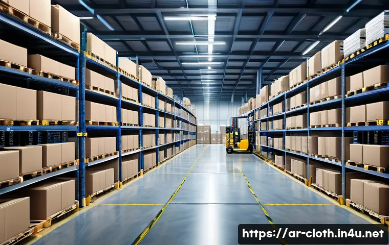의류 생산비 절감 방법 - A professional Middle Eastern warehouse scene showcasing advanced digital inventory management syste...